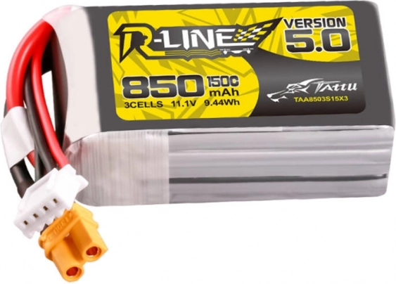Tattu R-Line Lítium-Polymérová Batéria 850mAh 3S 11.1V 150C