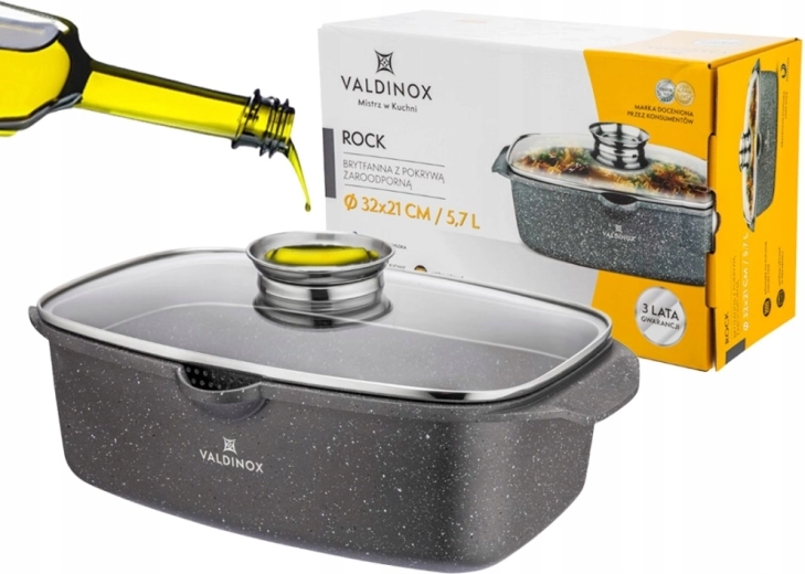 Valdinox ROCK pekáč 32 × 21 cm s pokrievkou 5,7 l
