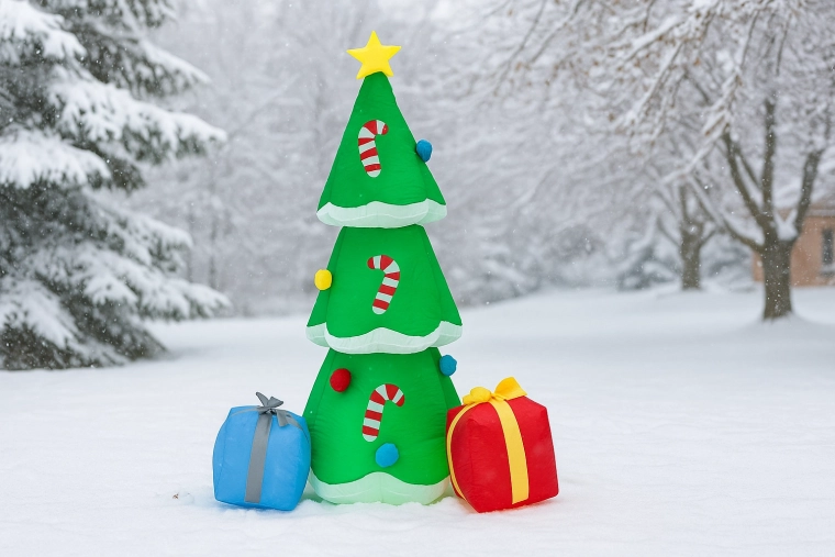 Nafukovací vianočný stromček s LED osvetlením 180 cm