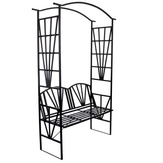 Záhradná pergola s lavičkou 114 × 45 × 208 cm