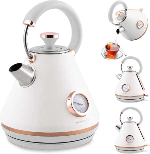 Elektrická kanvica s teplomerom 1,7 l BERDSEN biela