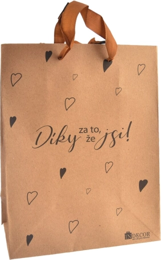 Darčeková taška „Ďakujem, že si“ (26 × 10 × 32 cm)