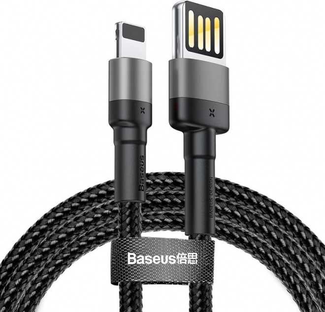 Nabíjací a dátový kábel BASEUS Cafule USB-A na Lightning 1 m, 2,4 A, sivo-čierny