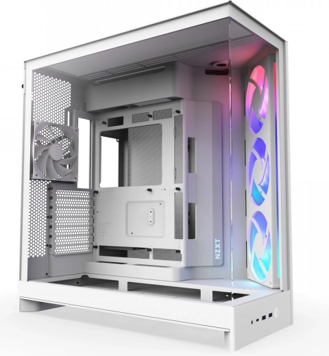 NZXT H9 Flow RGB skriňa Midi Tower s oknom biela