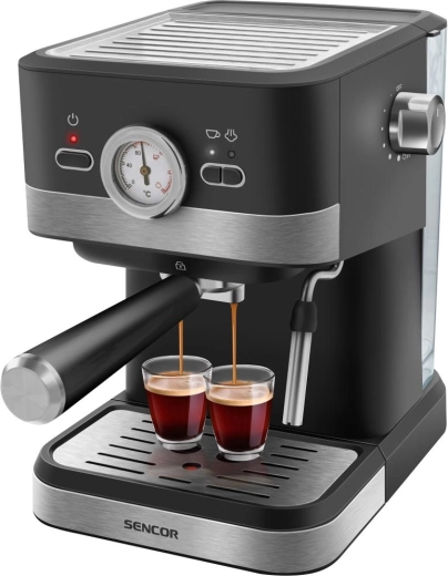 Pákový kávovar Sencor SES 1721BK na espresso a cappuccino