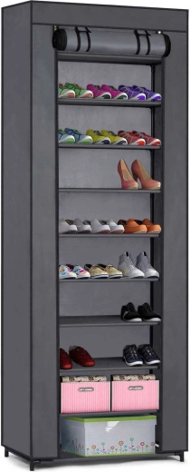 Textilný botník Massido – grafitový