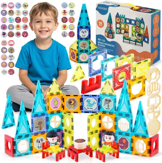 Ricokids magnetická stavebnica XXL veža a kolotoč (cca 98 dielov)