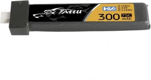 Tattu LiPo batérie 300 mAh 3,8 V 75C 1S HV BT2.0 (5 ks)