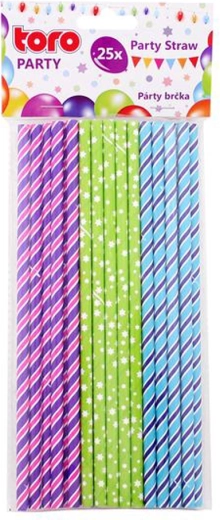 Papierové slamky 20 cm Toro, 25 ks