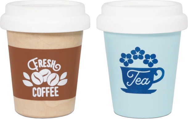 Le Toy Van káva a čaj so sebou – drevená sada 2 kelímkov