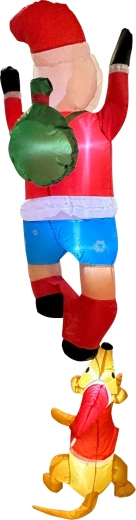 Nafukovací Santa so sobom 1,8 m s LED podsvietením