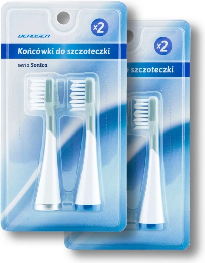 Náhradné hlavice pre sonickú kefku Berdsen, 4 ks
