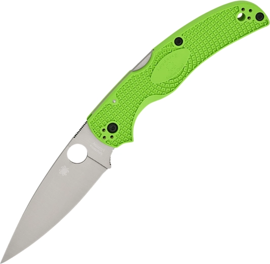 Zatvárací nôž Spyderco Native Chief Salt, neónovo zelený FRN, saténová čepeľ 10,3 cm