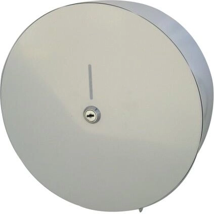 Kruhový zásobník toaletného papiera GIGANT 34 cm so zámkom – biely kov