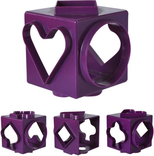 Plastové vykrajovátka na pečivo TORO – kocka 6v1