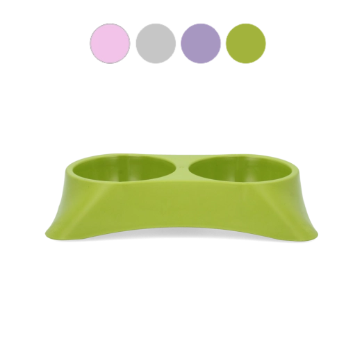 Dvojitá miska pre psov a mačky 2 × 0,25 l z odolného plastu