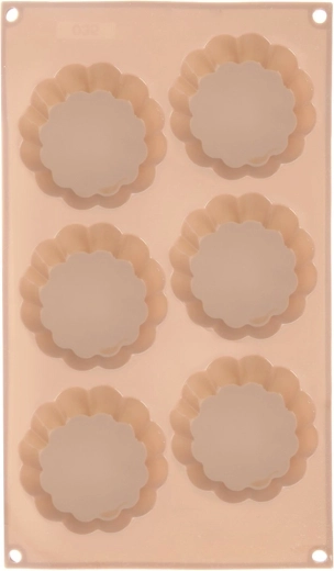Silikónová forma na pečenie kvietky, béžová 30 × 17,5 × 3 cm