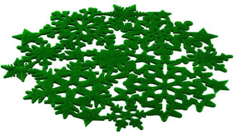 Plstené okrúhle prestieranie TORO 38 cm zelené