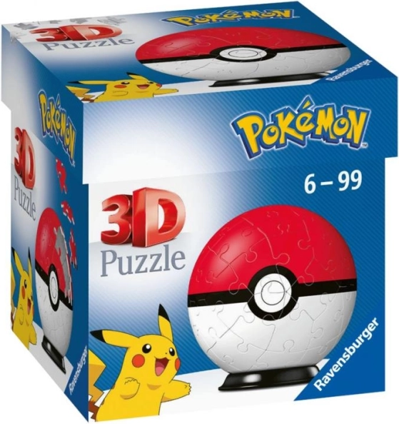 3D puzzle Pokémon poké ball od Ravensburger, 54 dielikov