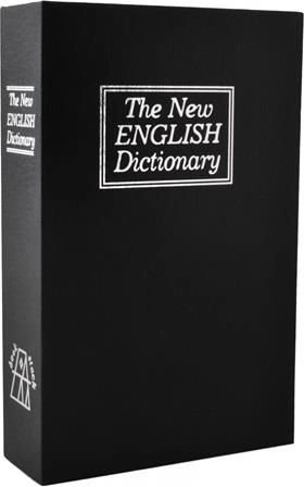 Sejf skrytý v knihe – trezorová kniha, čierna