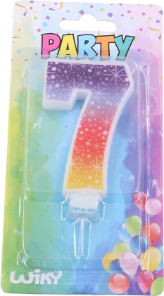 Párty sviečka číslo 7 Hviezdy