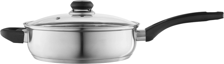 Altom Design Emilio nerezová hlboká panvica s pokrievkou 24 cm, 2,8 l