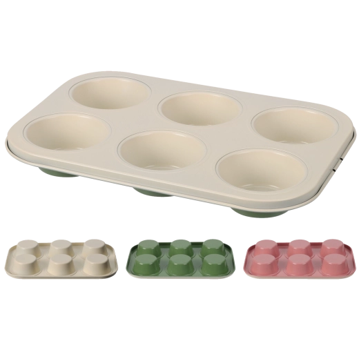 Forma na muffiny LA CUCUNO 26 × 18 cm, nepriľnavá oceľ, 12 ks