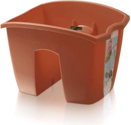 Truhlík na zábradlie Crown 24,2 cm – terakota