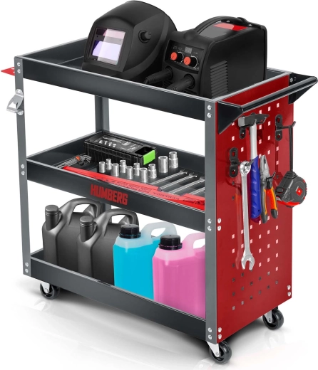 Dielenský vozík na náradie HUMBERG s 3 policami, 300 kg