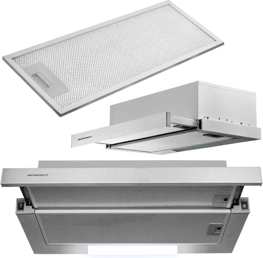 Teleskopický kuchynský odsávač BERDSEN 60 cm Inox