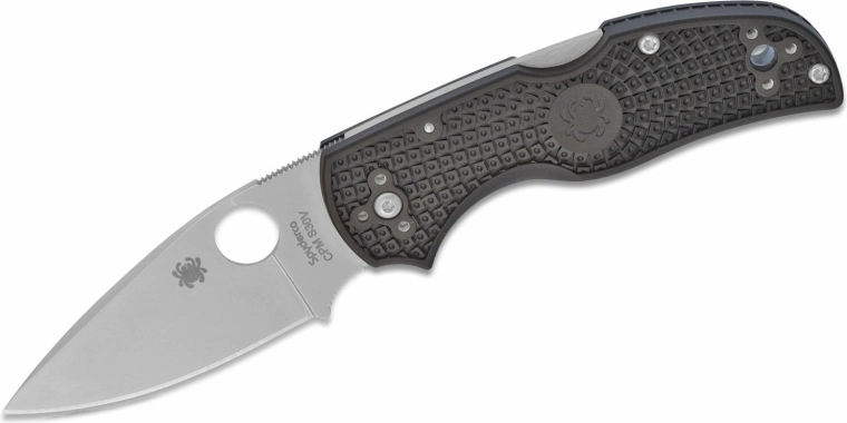 Spyderco Native 5 vreckový nôž 7,5 cm, satén, čierny FRN