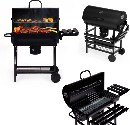 Záhradný gril na drevené uhlie s vekom a teplomerom MULTIGARDEN