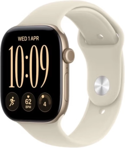Apple Watch Series 12 GPS 42 mm hliníkové puzdro svetlozlatej farby s pieskovým športovým remienkom S/M