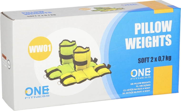 Záťaže na zápästia a členky ONE FITNESS WW01 2 × 0,7 kg – zelené