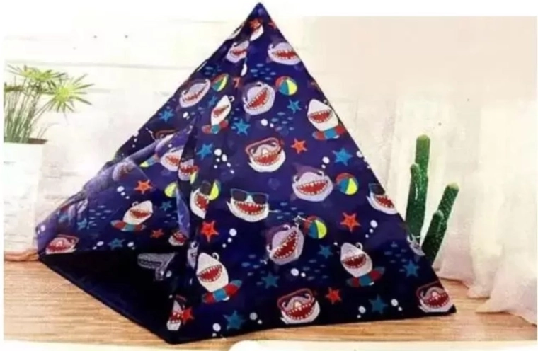 Detský stan tipi s motívom žralokov 150 × 150 × 125 cm