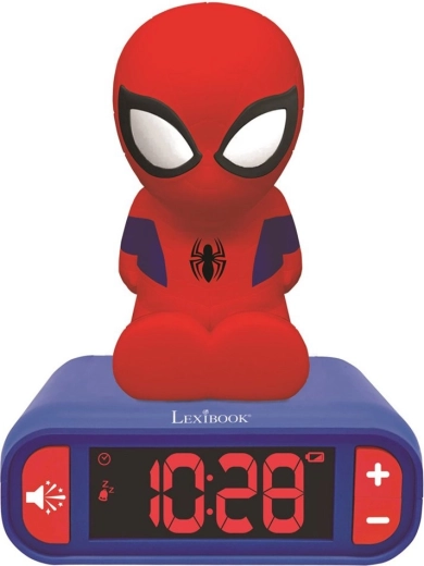 Budík s nočným 3D svetlom Spider-Man