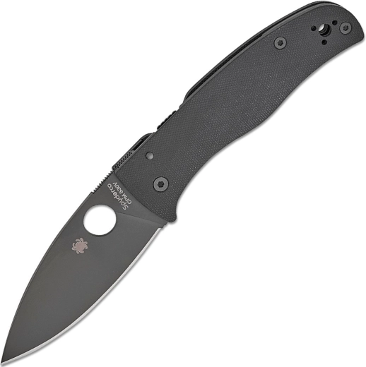 Spyderco Bodacious All Black vreckový nôž 9,2 cm s DLC a rukoväťou G10