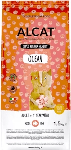 Alcat Adult Ocean granuly pre dospelé mačky s lososom 1,5 kg