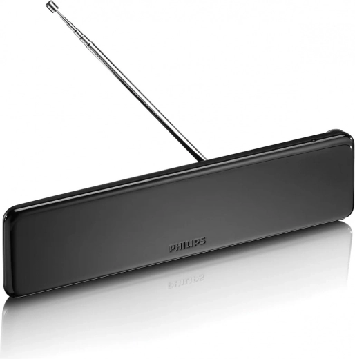 Vnútorná TV anténa s reguláciou zosilnenia, koaxiálny kábel 1,8 m, 75 Ohm, filter 3G/4G, DVB-T/T2