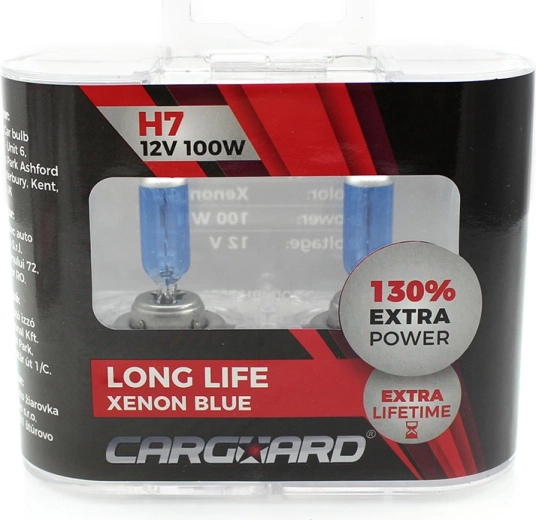Halogénová žiarovka CARGUARD H7 12 V 100 W Long Life Xenon Blue
