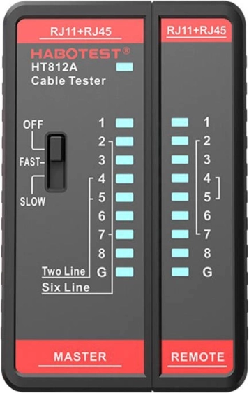 Tester káblov Habotest RJ45/RJ11 Kompaktný