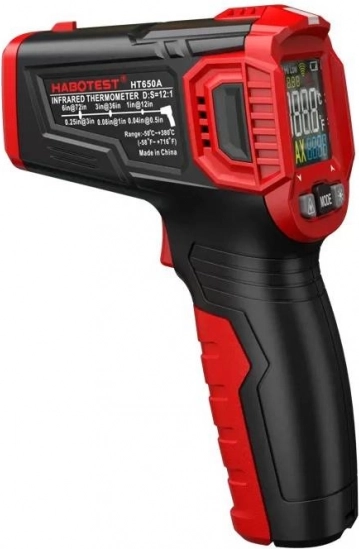 Bezkontaktný laserový teplomer Habotest s LCD displejom