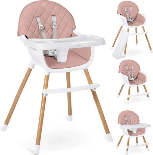 Jedálenská stolička NUKIDO Lilo ružová