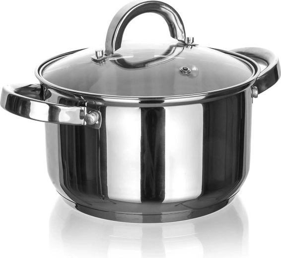Nerezový hrniec 24 cm so sklenenou pokrievkou 6,1 l CUISINO