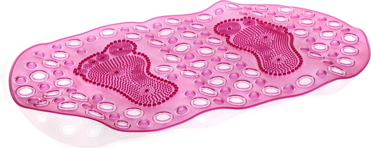 Protišmyková podložka do vane FEETS 67 × 35 cm, ružová transparentná
