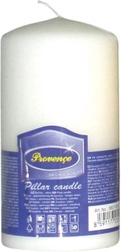 Parafínová sviečka valec biela 6,3 × 12,5 cm