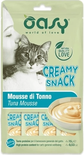Oasy krémová pochúťka pre mačky s tuniakom 4×15 g