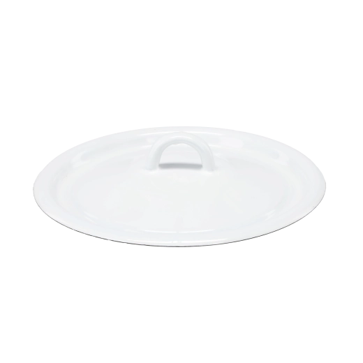 Biela smaltovaná pokrievka 18 cm