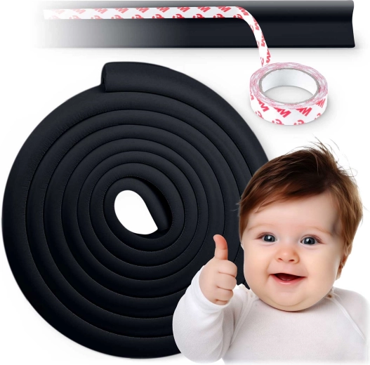 Ochranná penová páska na hrany RICOKIDS, čierna, 6 m