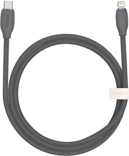 Baseus silikónový rýchlonabíjací kábel USB-C na Lightning 20W 1,2 m čierny